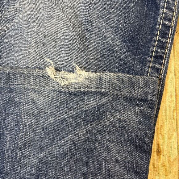 Silver Zac Jeans Relaxed Fit Straight Mens Thick Stitch Jeans Size 33 (34X30) - Picture 13 of 14